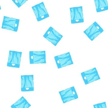 Pattern recycling plastic shopping bag cartoon vector 库存插图