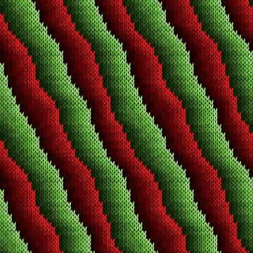 Pattern with red and green alternating stripes Stock Illustration