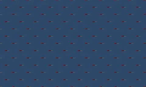 Pattern of red and purple airplanes flying in blue sky Stock Illustration
