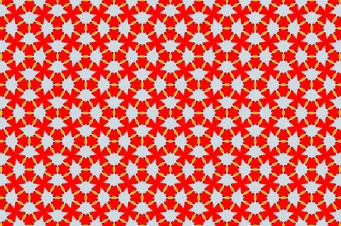 A pattern of red and white circles Stock Illustration