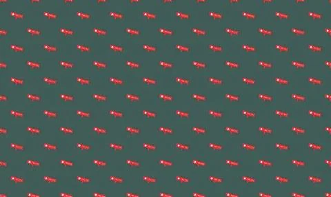 Pattern of red and white rockets on dark background Stock Illustration