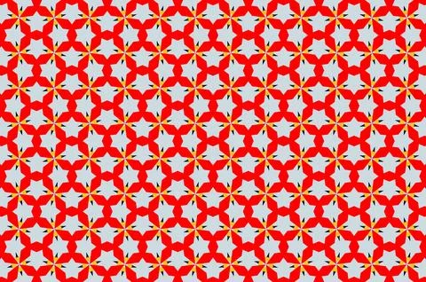 A pattern of red and white stars Stock Illustration