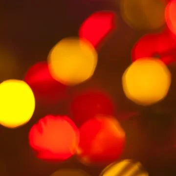 Pattern with red and yellow bokeh lights Stock Photos