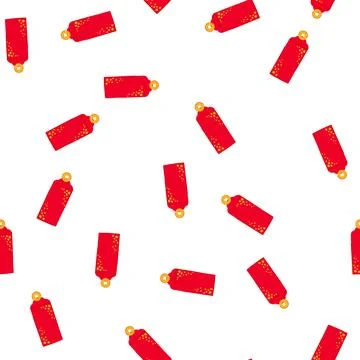 Pattern red ang pao money envelope for lunar new year celebration Stock Illustration