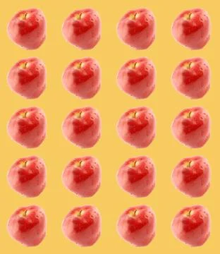 Pattern of red apple Stock Photos