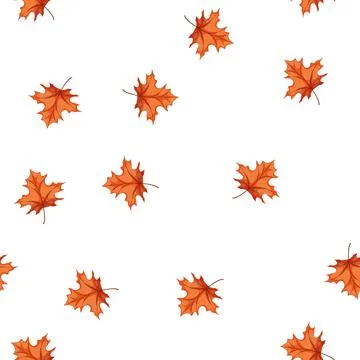 Pattern red autumn leaf cartoon vector 스톡 일러스트
