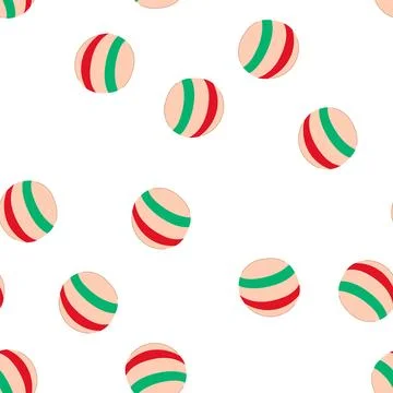 Pattern red beach ball cartoon vector Stock Illustration