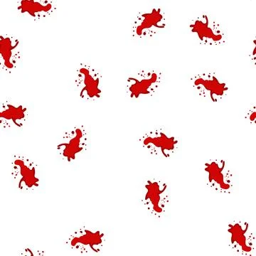 Pattern red blood splatter cartoon vector Ilustración de archivo