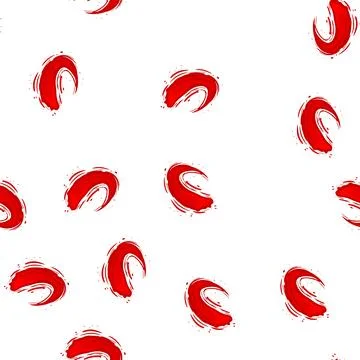Pattern red blood splatter cartoon vector Stock Illustration