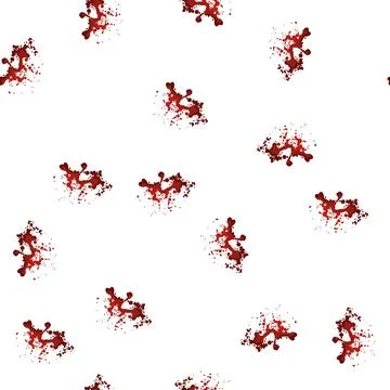Pattern Red blood splatter with dripping messy stains graphic Stockillustratie