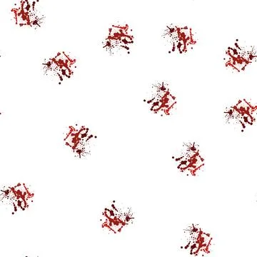 Pattern Red blood splatter ink splash on white Stock Illustration