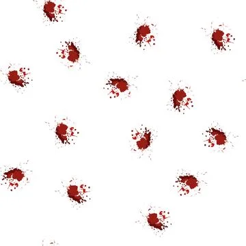 Pattern Red blood splatter with messy gore droplets effect Stockillustratie