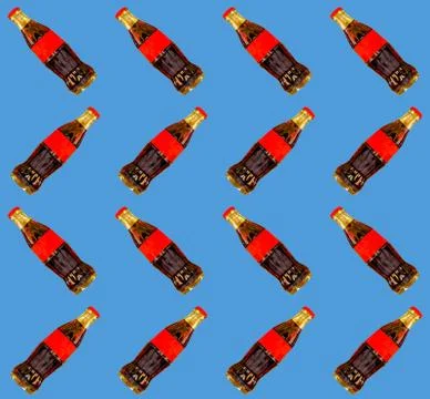 Pattern of red bottle Stock Photos
