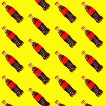 Pattern of red bottle Stock Photos