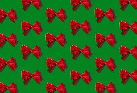 Pattern of red bow Stock Photos