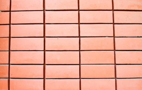 Pattern of red brick wall Foto stock