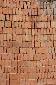 Pattern from red brick wall Stock Photos