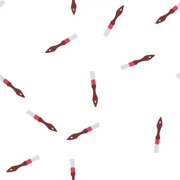 Pattern red brush paint tool cartoon vector Stock Illustration