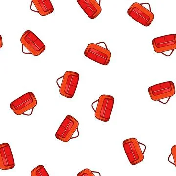 Pattern Red carry on bag illustrating travel and luggage concept Stock Illustration