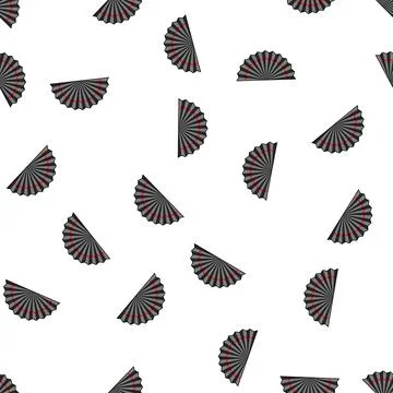 Pattern red chinese fan cartoon vector 스톡 일러스트
