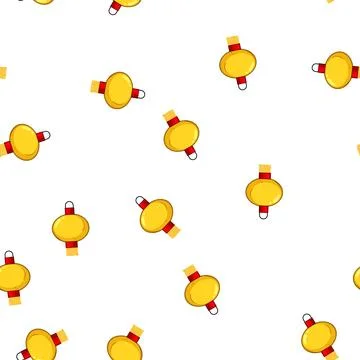 Pattern red chinese lamp cartoon vector イラスト素材
