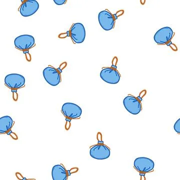 Pattern red chinese lucky bag cartoon vector Illustrazione stock