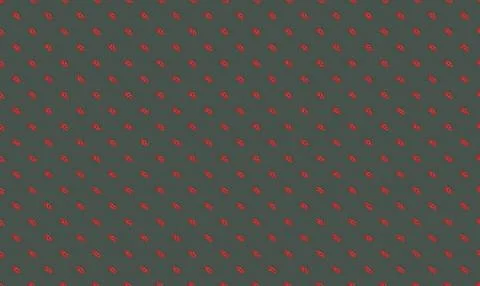 Pattern of red dots on dark green background Stock Illustration