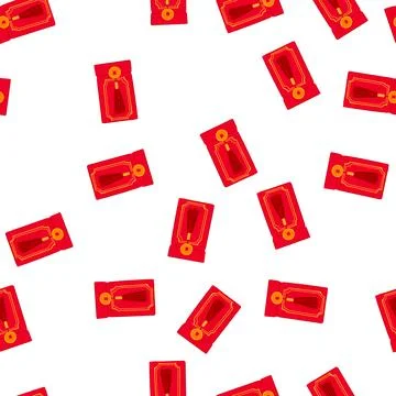 Pattern red envelope symbolizing good fortune and celebration Stock Illustration