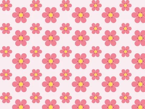 Pattern of red flowers. Vector illustration Stock Illustration