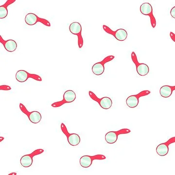 Pattern red handheld personal accessory with reflective surface Stock Illustration