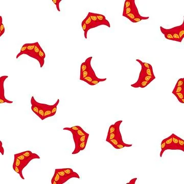 Pattern red handkerchief wild west cartoon vector Stock Illustration