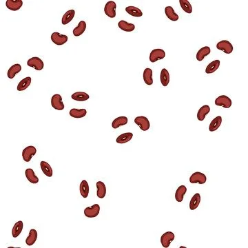 Pattern red kidney beans representing healthy nutritious food 库存插图