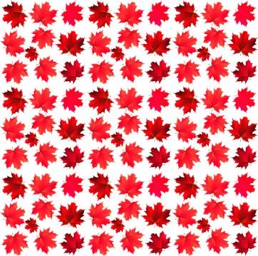 Pattern of red maple leaves Stock Illustration