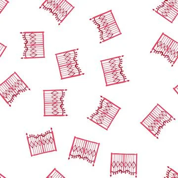 Pattern red ornate metal gate illustrating security and entrance Stock Illustration