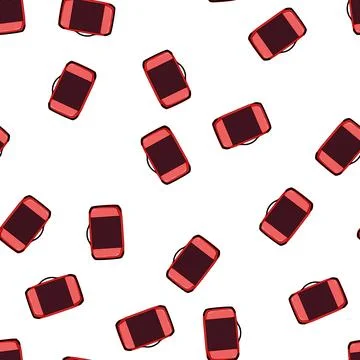 Pattern Red packing cube organizing travel luggage essentials 스톡 일러스트