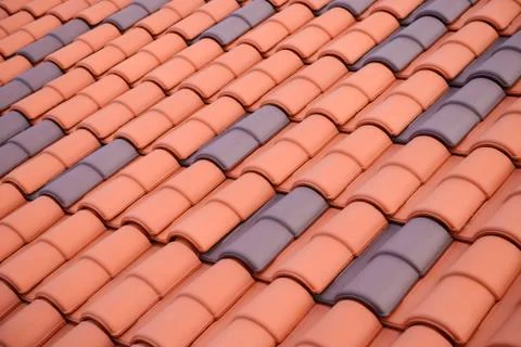 Pattern of red roof Stock Photos