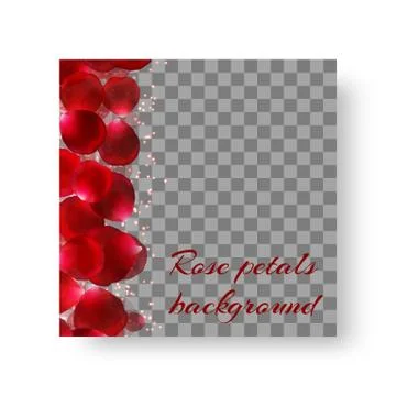 Pattern with red rose petals Stock Illustration