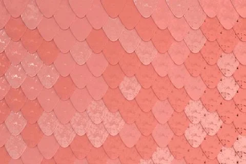 Pattern of red rounded roof tiles Stock Illustration