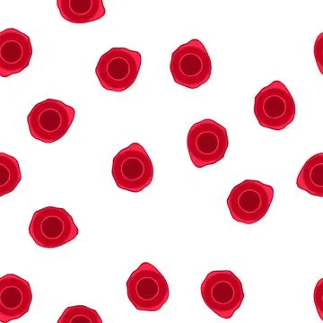 Pattern red sealing wax stamp creating vintage privacy concept Illustrazione stock