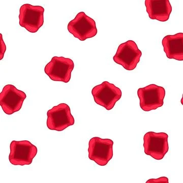 Pattern red sealing wax stamp creating document security Stock Illustration