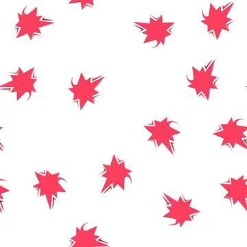 Pattern red speech bubble exploding comic strong message Illustrazione stock