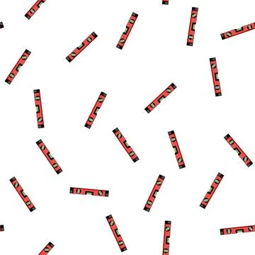 Pattern Red spirit level tool checking surface balance Stock Illustration
