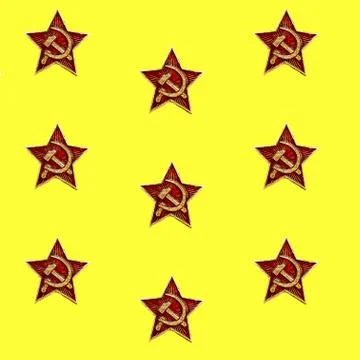 Pattern of red star Stock Photos