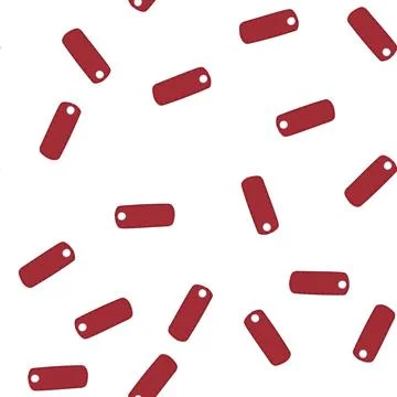 Pattern red stitched blank leather tag for products Stock Illustration