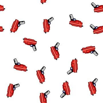 Pattern Red toy blaster for children playing fun games 库存插图