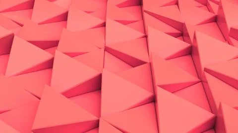 Pattern of red triangle prisms Illustrazione stock