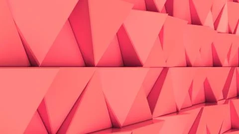 Pattern of red triangle prisms Illustrazione stock