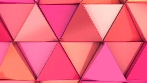 Pattern of red triangle prisms Stock Illustration