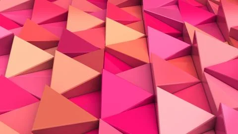 Pattern of red triangle prisms Illustrazione stock