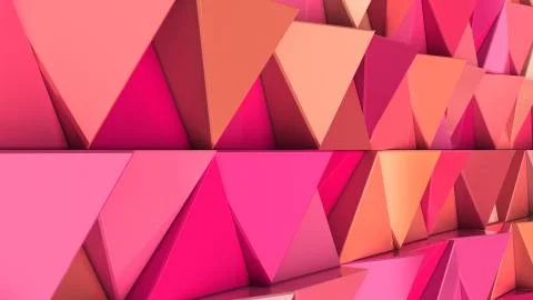 Pattern of red triangle prisms Stock Illustration